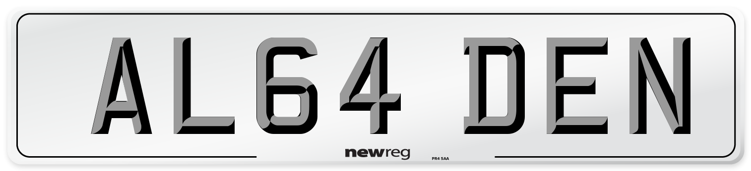 AL64 DEN Number Plate from New Reg